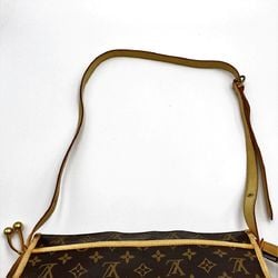 LOUIS VUITTON Popincourt Long Monogram Shoulder Bag Brown PVC Women Men M40008