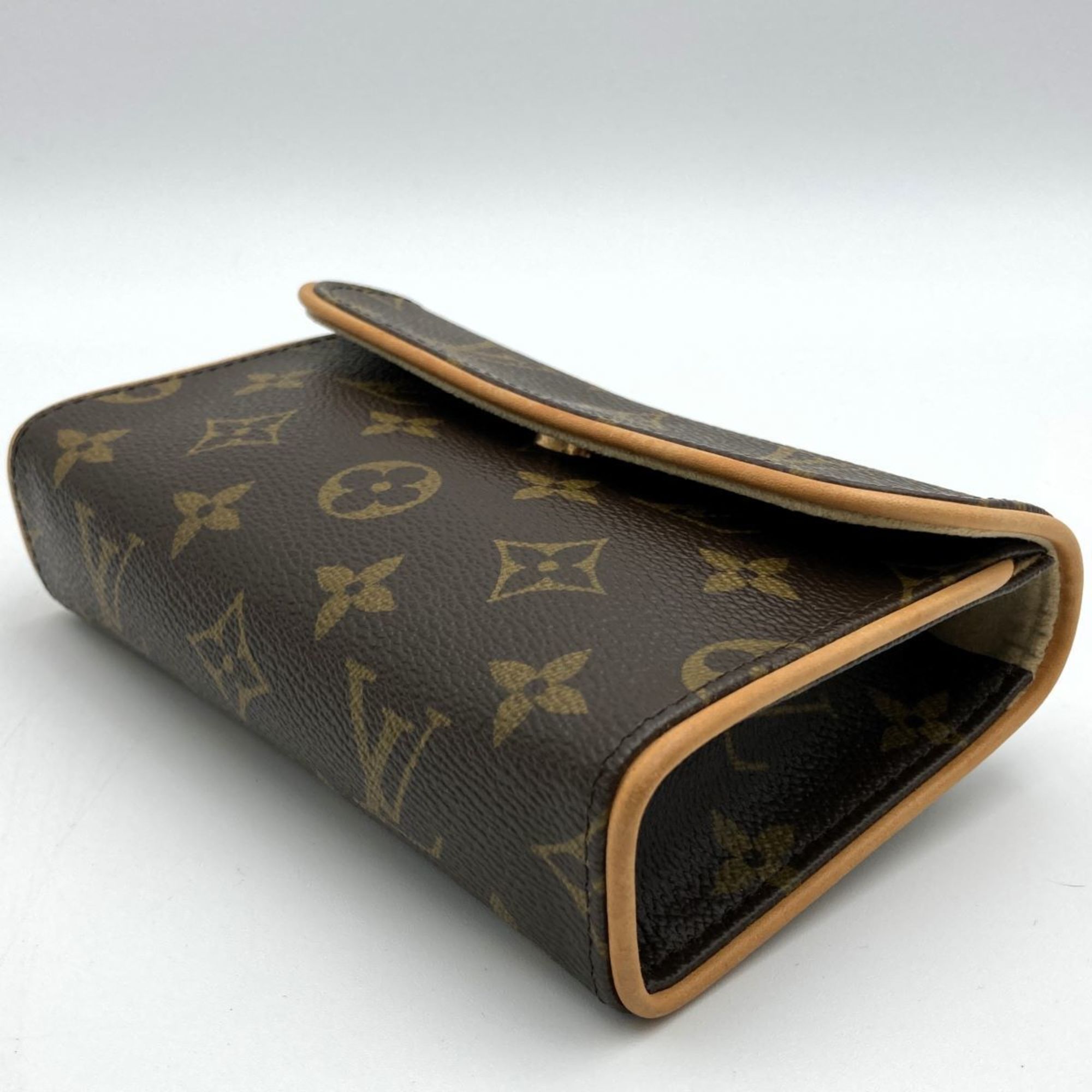 LOUIS VUITTON Pochette Florentine Monogram Waist Bag Pouch Brown Women's Men's Fashion M51855