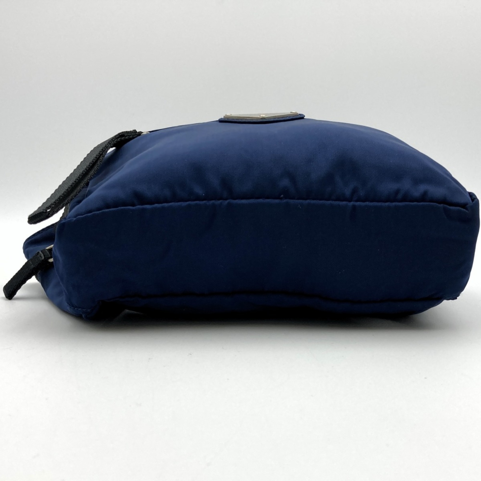 PRADA waist bag pouch body nylon triangle logo navy blue men's women's fashion