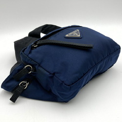PRADA waist bag pouch body nylon triangle logo navy blue men's women's fashion