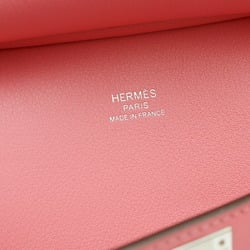Hermes Gypsier Handbag Mini Swift Rose Azalea Silver Hardware B Engraved