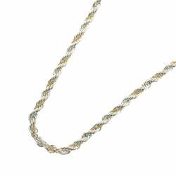 Tiffany TIFFANY&Co. Twist Chain Necklace 60cm SV Silver 925 K18 YG Yellow Gold 750