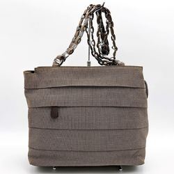 Salvatore Ferragamo shoulder bag brown nylon