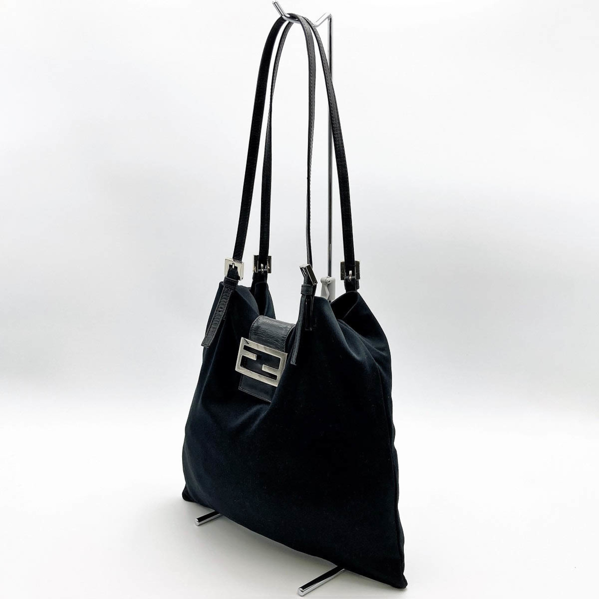 FENDI shoulder bag handbag black nylon ladies