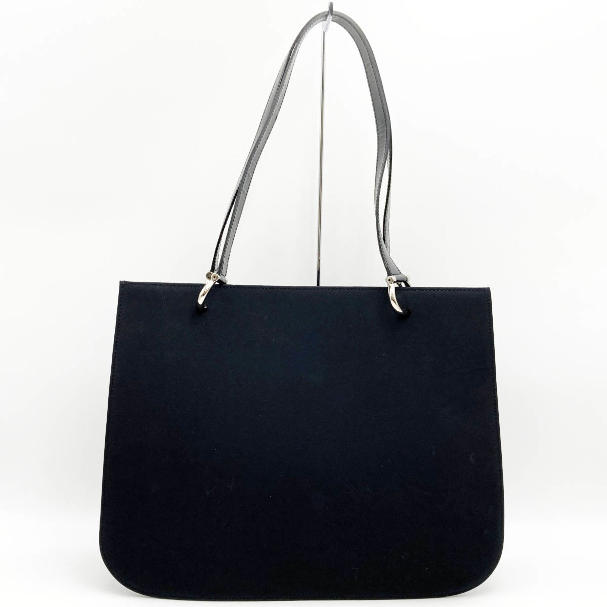 CELINE Tote Bag Gancini Shoulder Black Nylon F87/1 Women's Fashion