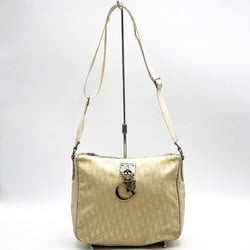 Christian Dior Trotter Shoulder Bag Crossbody Ivory Nylon 15-BO-0017 Women's