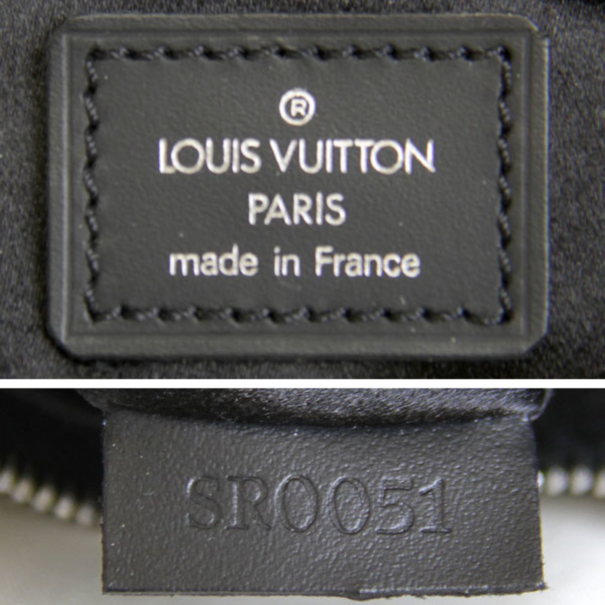 Louis Vuitton Little Boulogne M92142 Handbag Monogram Satin Black Ladies