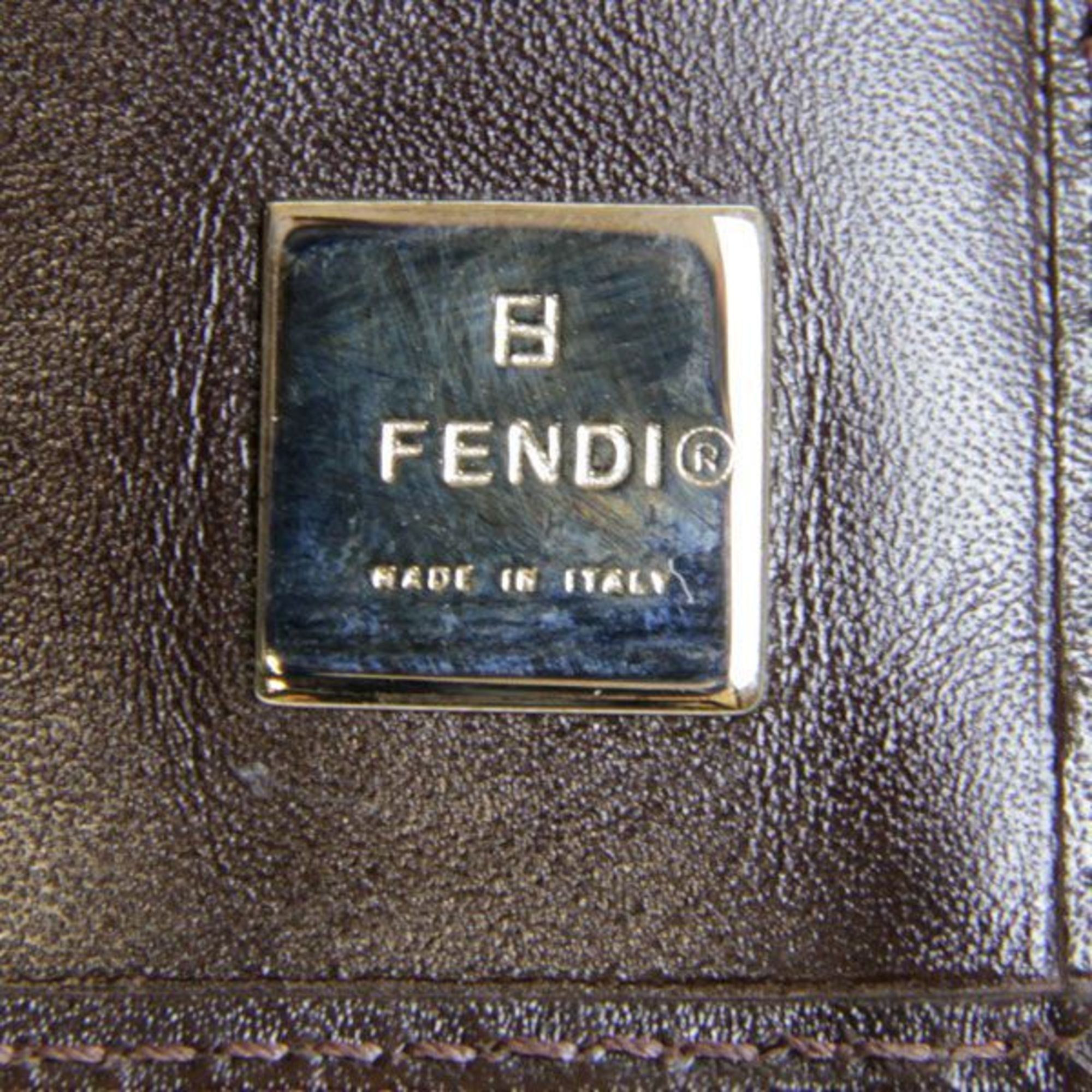FENDI 2804-30806 long wallet canvas brown
