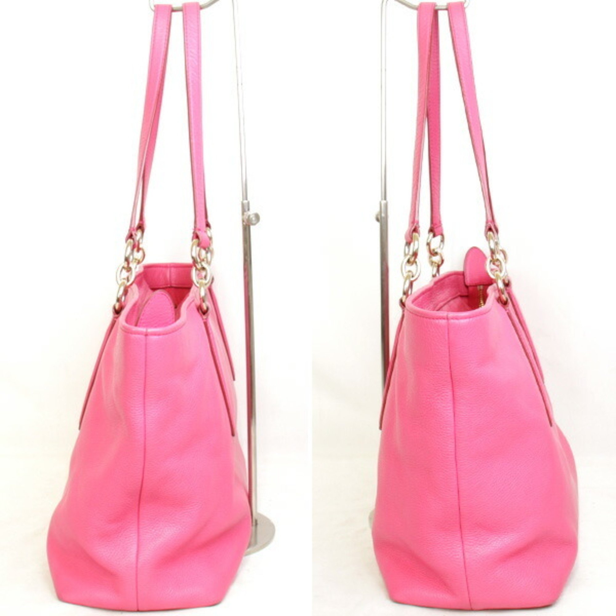 COACH 33961 shoulder bag leather pink