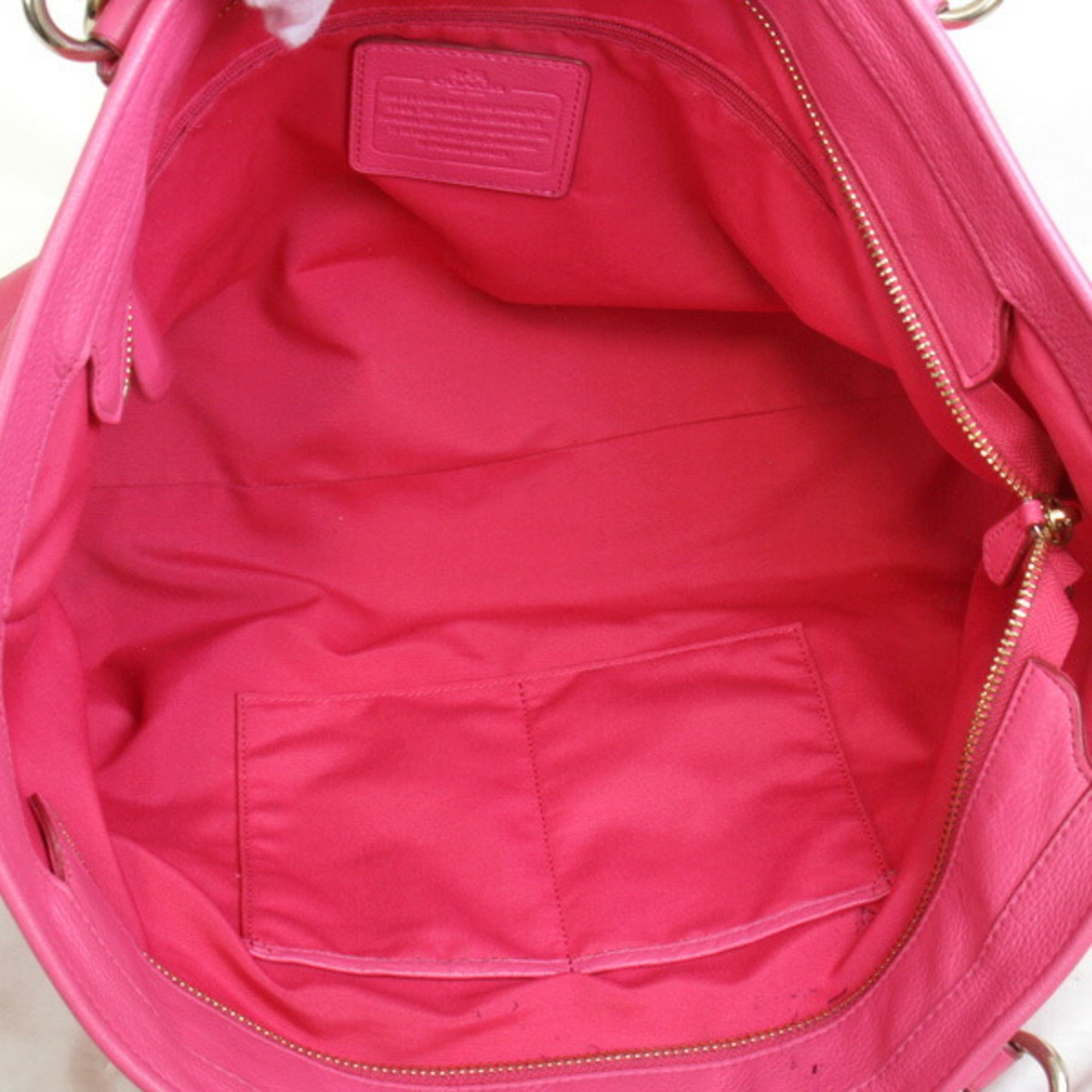 COACH 33961 shoulder bag leather pink