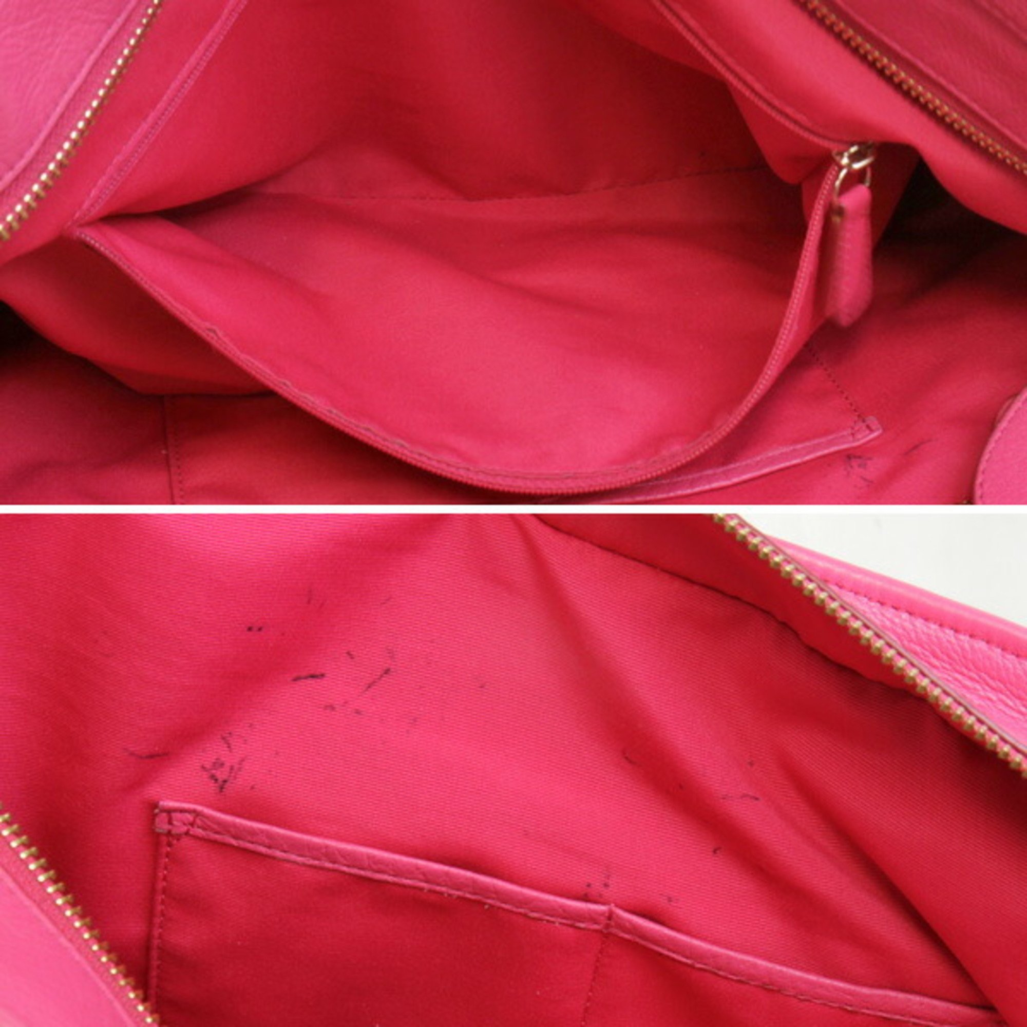 COACH 33961 shoulder bag leather pink