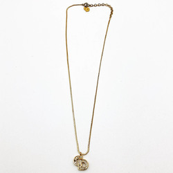 Christian Dior Necklace Logo Design 6g Gold Women's Accessories