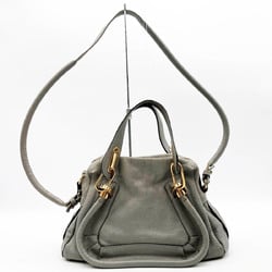 Chloé Chloe Mini Parati 2way Shoulder Bag Handbag Crossbody Leather Gray Ladies Fashion