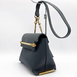 Chloé Chloe Shoulder Bag Crossbody Leather x Chain Green Black Navy Ladies