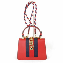 GUCCI Gucci Sylvie 2WAY 470270 Shoulder Bag Leather Red Ladies