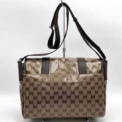 GUCCI Gucci GG Crystal Shoulder Bag Crossbody Brown Women's 374423