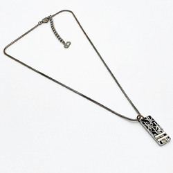 Christian Dior Necklace Trotter Number 2 10g Silver x Black Vintage Women's Men's Unisex