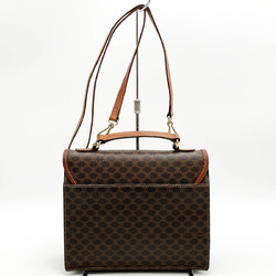 CELINE Macadam Shoulder Bag Handbag Crossbody Brown PVC Women's Fashion M94