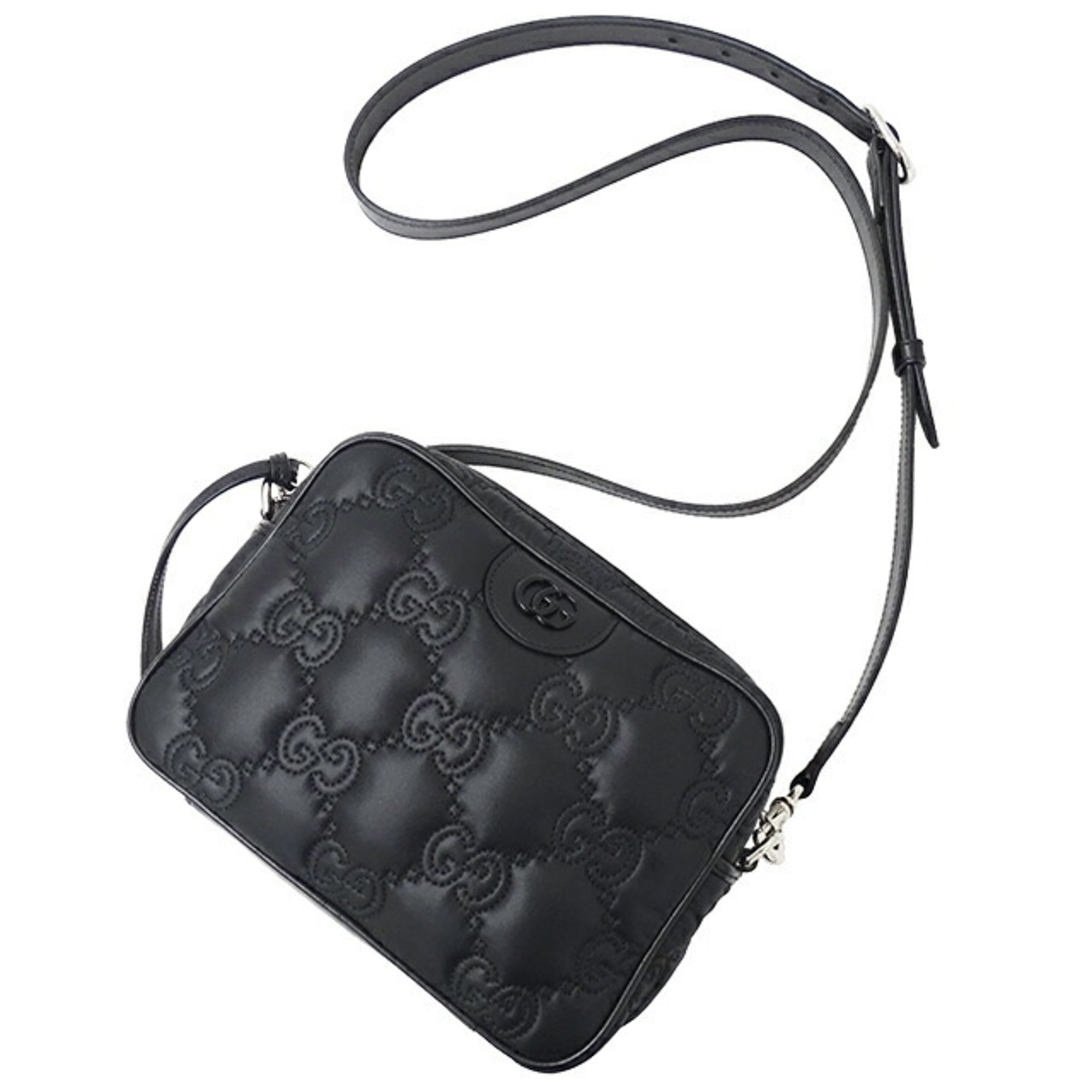 GUCCI Bag Women's GG Matelasse Shoulder Nylon Black 702334