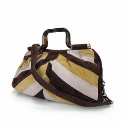 BALLY 2WAY handbag shoulder suede leather gold hardware tortoiseshell style everyday use hand bag