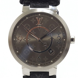 Louis Vuitton Men's Watch Tambour Eclipse GM Q1DMO Gray Dial Quartz Finished