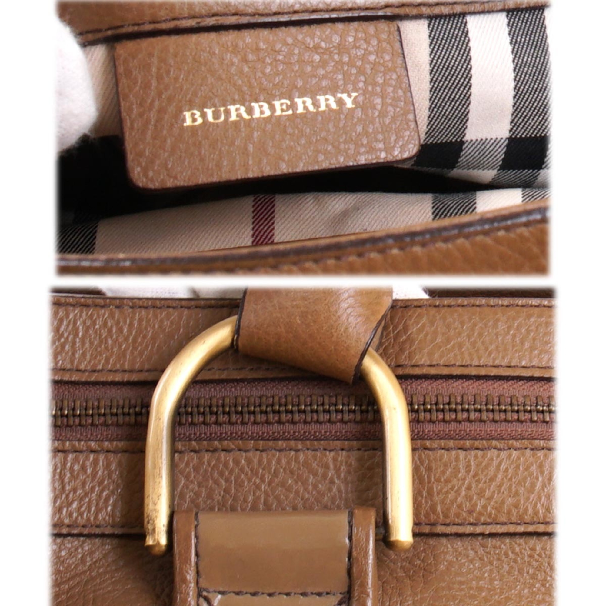 BURBERRY Boston bag leather ladies