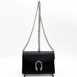 GUCCI Gucci Dionysus Shoulder Bag Chain Wallet Black Leather Ladies Men's