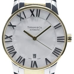 Tiffany TIFFANY&Co. Atlas Dome Watch Gold & Steel Swiss Made Silver/Gold Automatic Winding Analog Display White Dial Men's