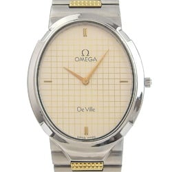 Omega OMEGA De Ville Watch Stainless Steel Swiss Made Silver/Gold Quartz Silver Dial Boys