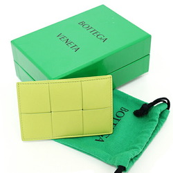 BOTTEGA VENETA Cassette Credit Card Case Business Holder Maxi Intrecciato Leather Kiwi