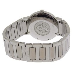 Hermes Nomad Watch NO1.710 Stainless Steel Swiss Made Silver Quartz Analog Display White Dial Men's