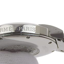 Hermes Nomad Watch NO1.710 Stainless Steel Swiss Made Silver Quartz Analog Display White Dial Men's