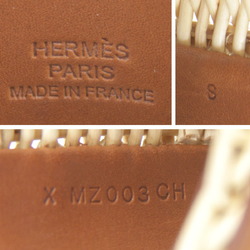HERMES Coryedosian Medor Picnic Bangle Leather/Vau Balenia/Metal Beige Ladies Bracelet