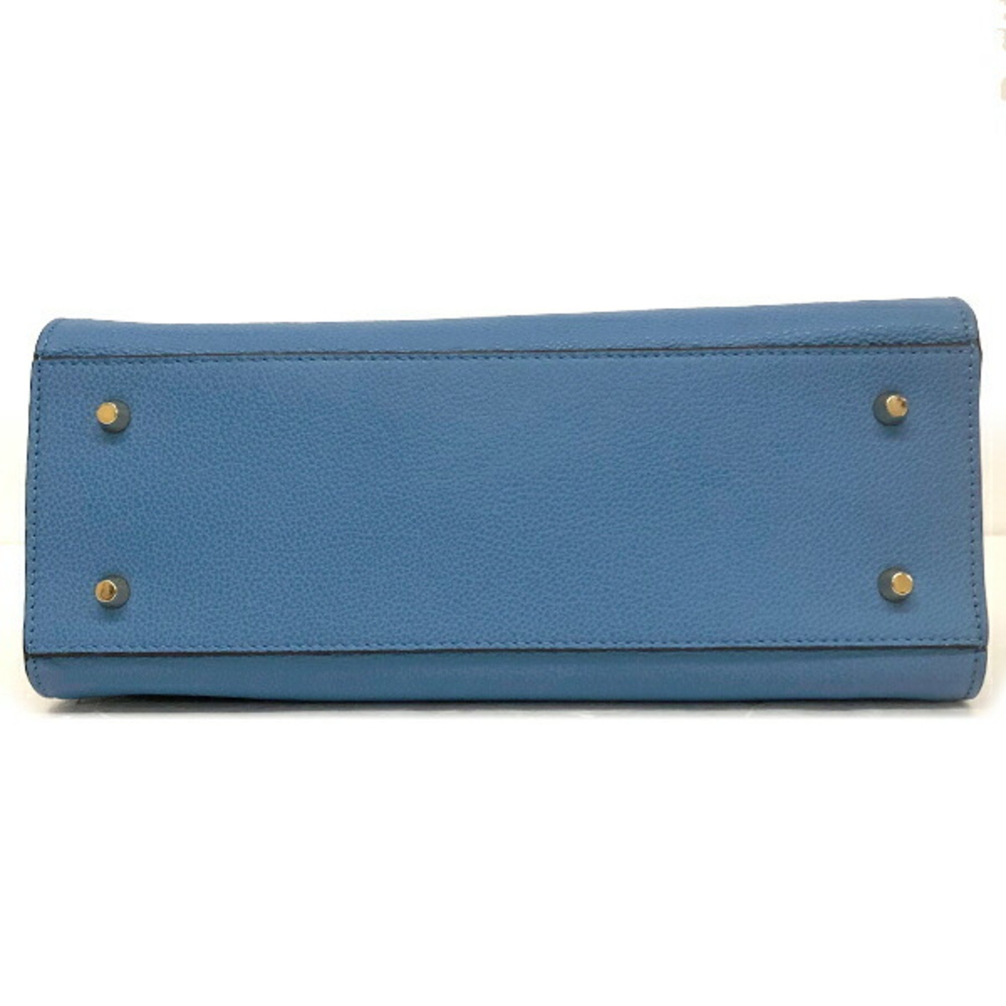 Furla Handbag Shoulder Bag 2WAY Blue Light Leather Ladies Fashion
