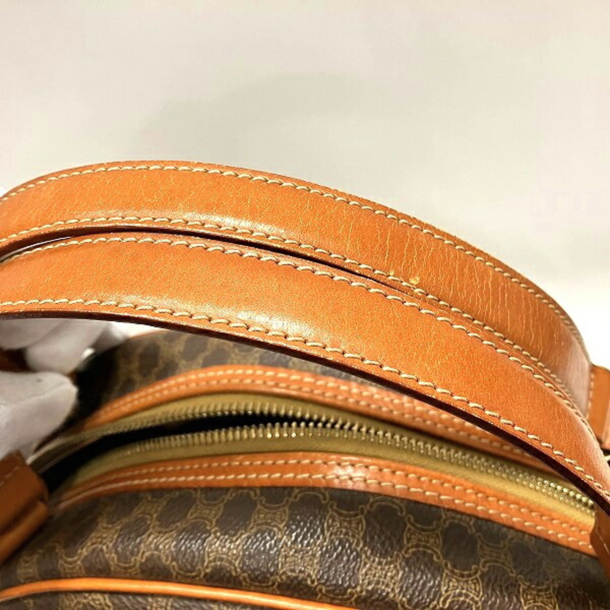 Celine Macadam Old PVC Brown Bag Handbag Ladies
