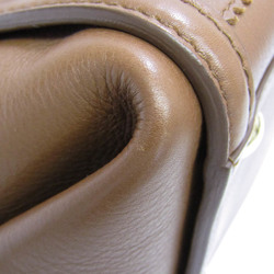 Salvatore Ferragamo Gancini FZ-21 G166 Women's Leather Handbag,Shoulder Bag Brown