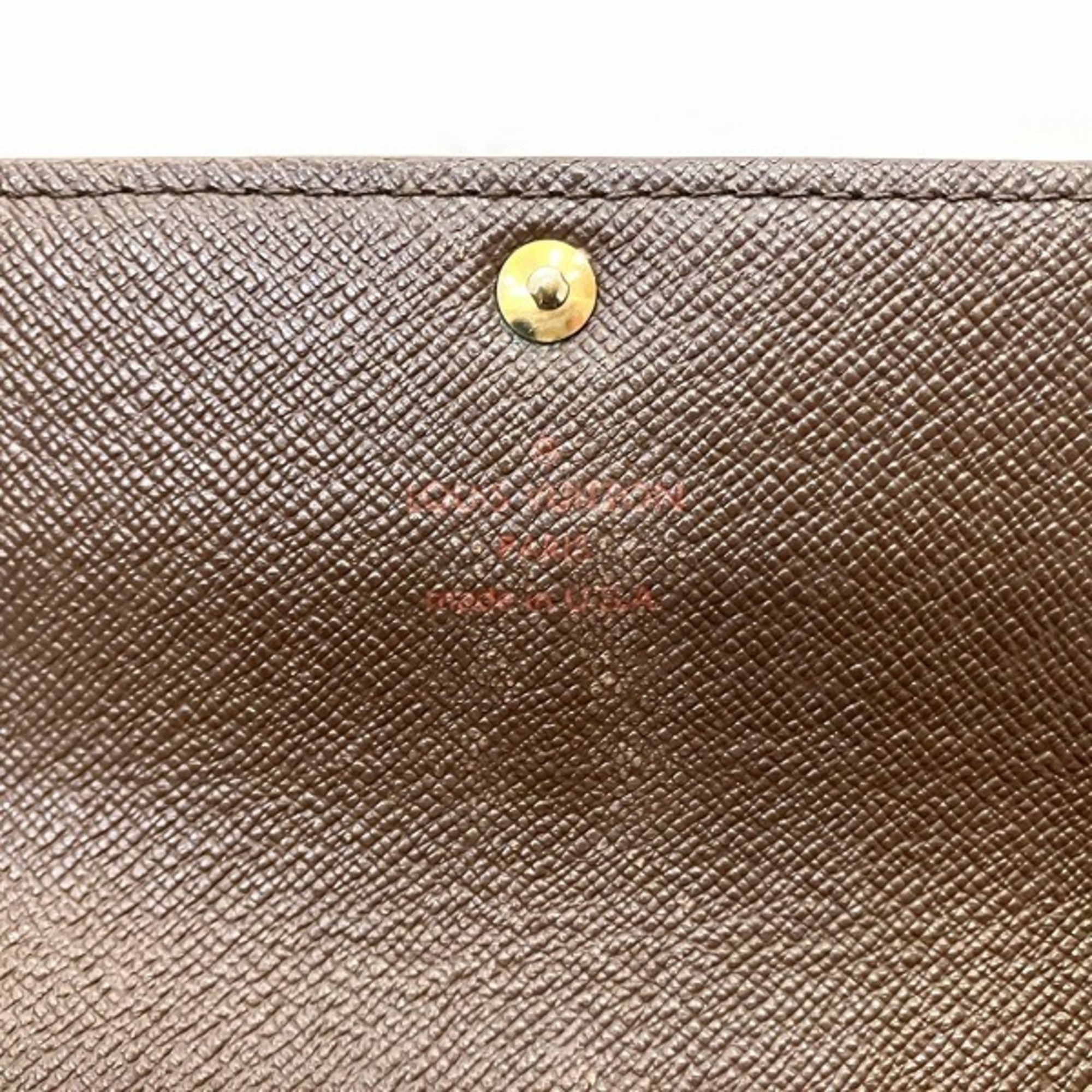 Louis Vuitton Damier Portefeuille Sara N61734 Wallet Long Unisex