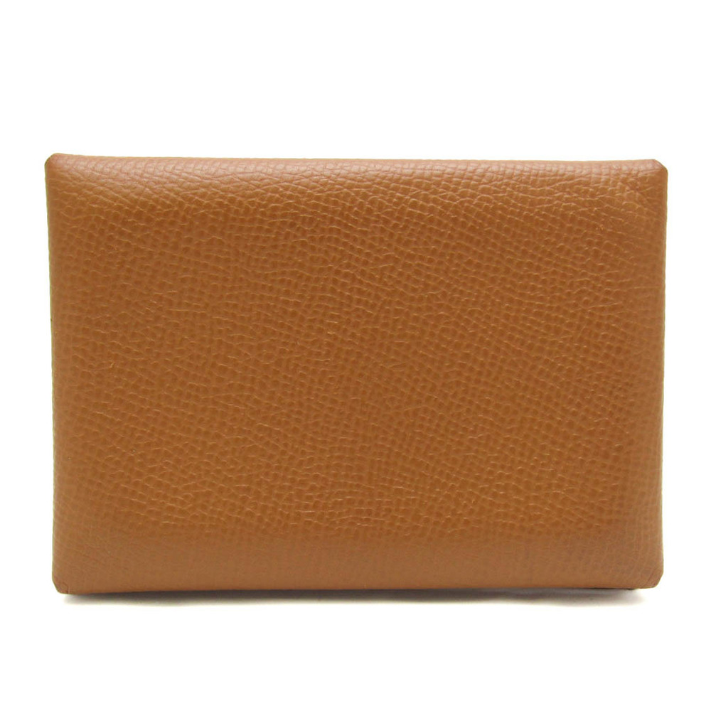 Hermes Calvi Duo Epsom Leather Card Case Gold | eLADY Globazone