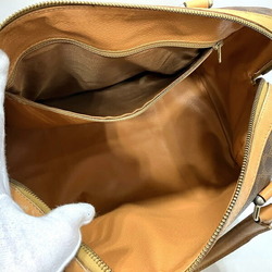 CELINE Macadam PVC Brown Mini Boston Bag Handbag Ladies