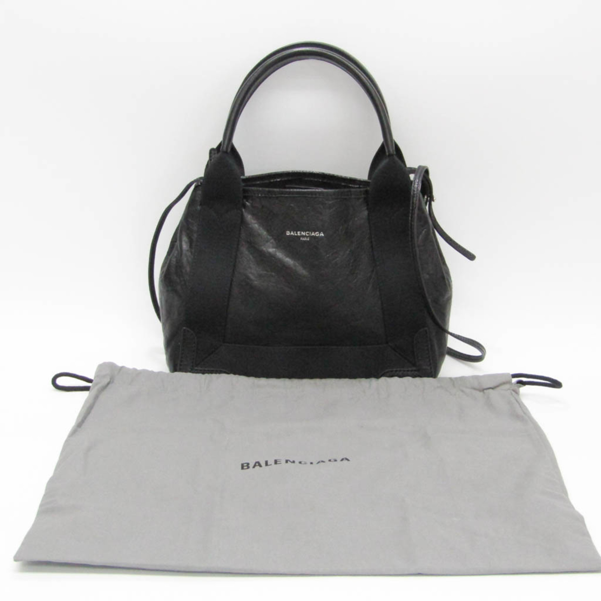 Balenciaga Navy Cabas XS 542018 Women's Leather Handbag,Shoulder Bag Black