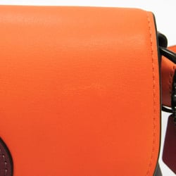 Coach COLORBLOCK MIXED LEATHER BEAT SHOULDER BAG 4602 Women's Leather,Suede Shoulder Bag Bordeaux,Orange