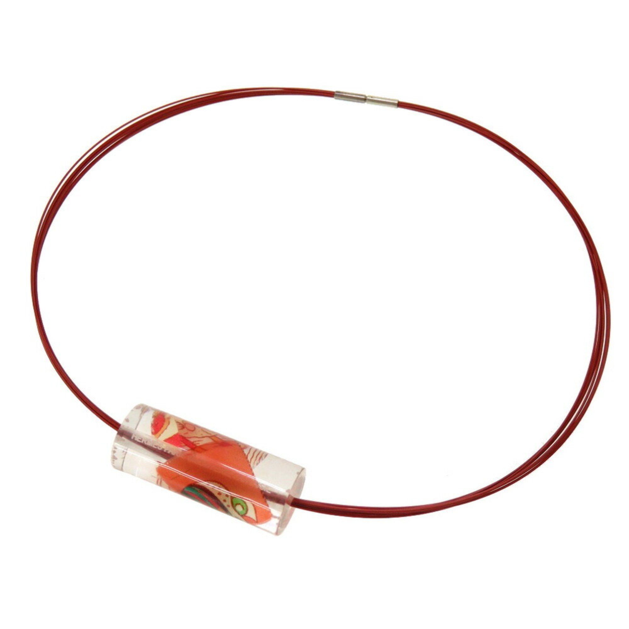 hermes ricine choker plastic wire orange