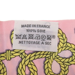 HERMES TWILLY GALONS ET BRANDEBOURGS Ornament and Brandenburg Silk Pink Scarf