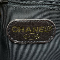 Chanel W Face Chain Shoulder Bag Caviar Skin Black