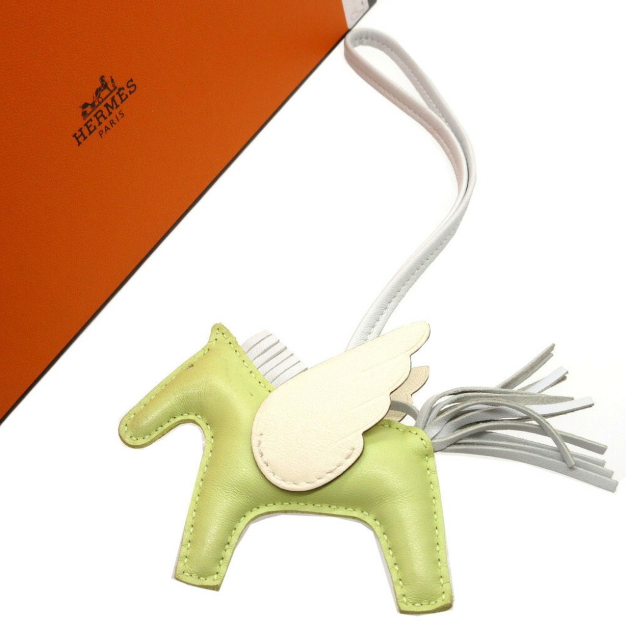 Hermes Rodeo Pegasus PM Anu Milo Z engraved Jaune Bourjon Nata Blue Brume Bag Charm Keychain