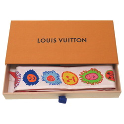 Louis Vuitton x Yayoi Kusama YK Bandeau BB Face M78312 Silk White Red Scarf 0156 LOUIS VUITTON