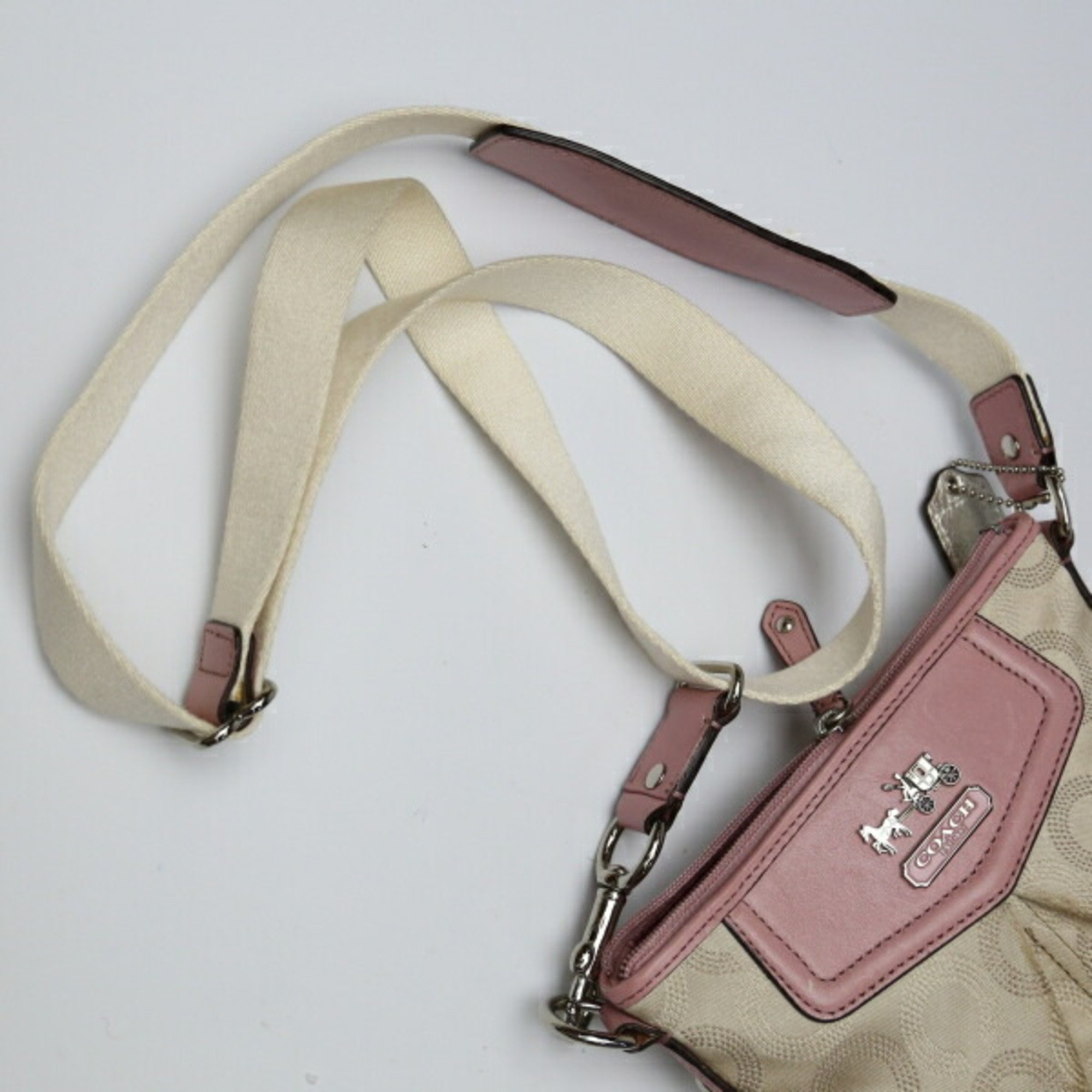 COACH Swing Madison Dot Op Art Crossbody Bag 44394 Coach Beige x Pink Shoulder