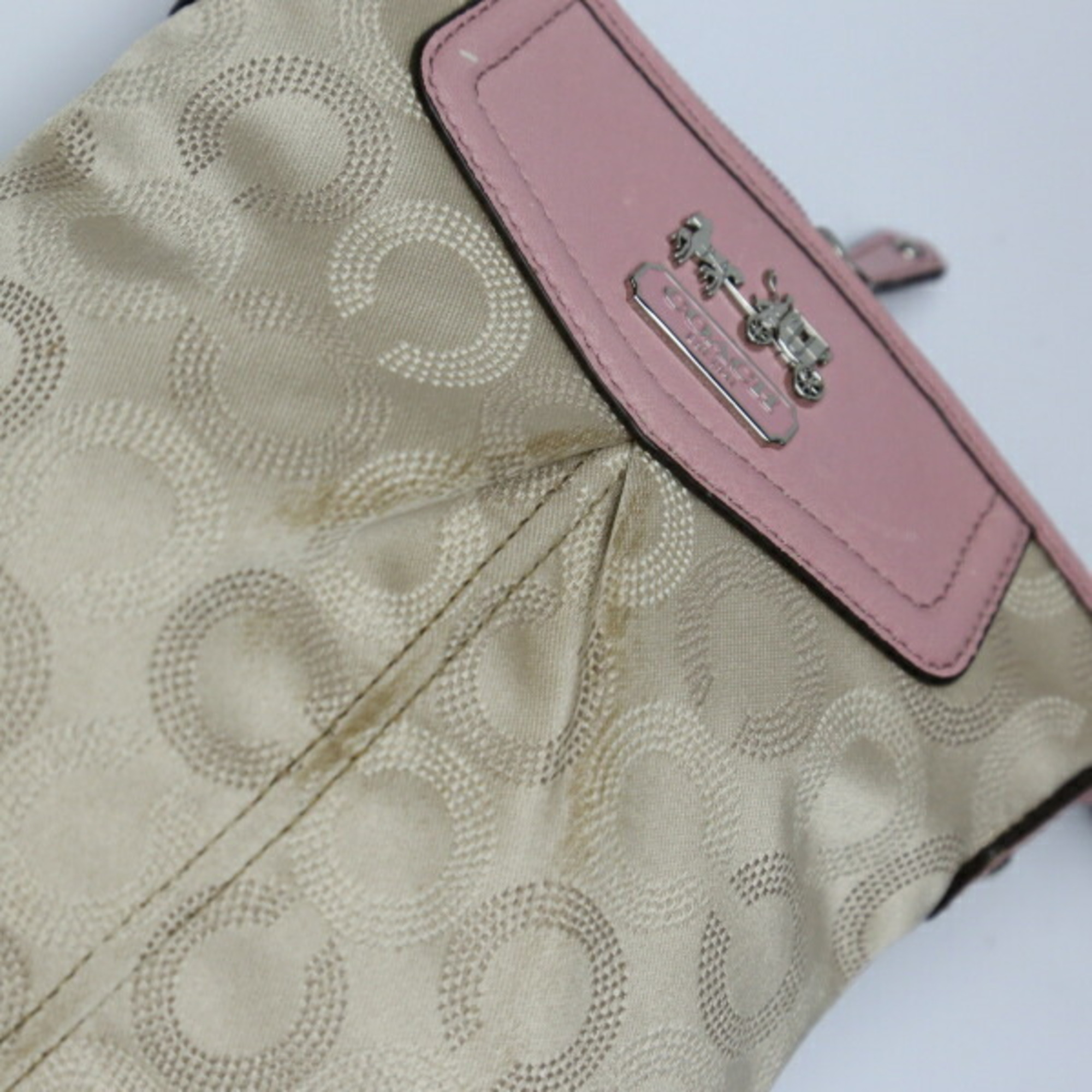 COACH Swing Madison Dot Op Art Crossbody Bag 44394 Coach Beige x Pink Shoulder