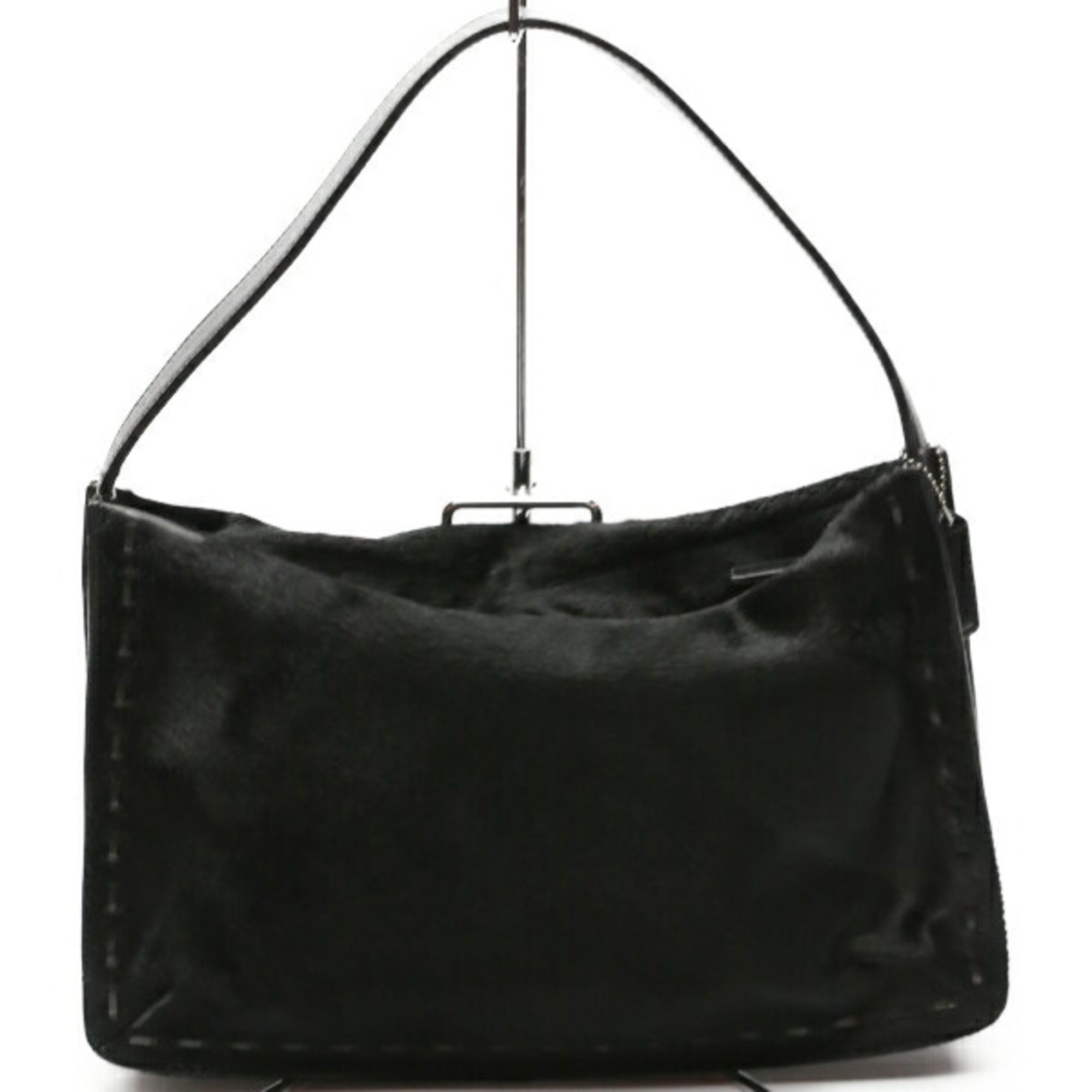 COACH Haraco One Shoulder Leather Handle 9469 Coach Black Bag