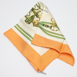 HERMES Handkerchief Petit Carre Gauroche Silk Twill 45 Hermes Orange Scarf